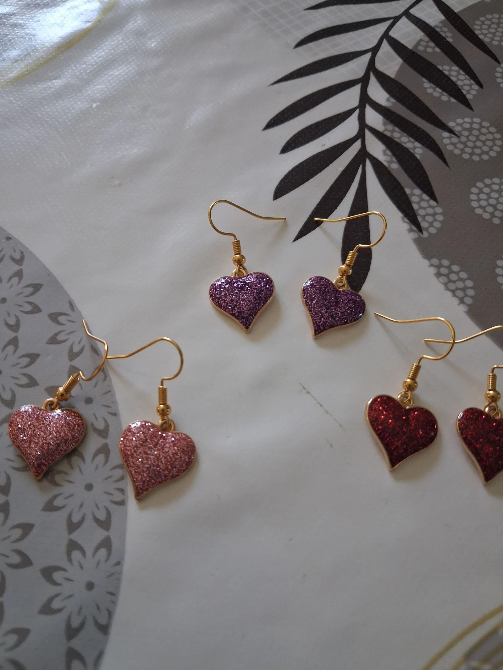 Set van 3 paar hartvormige oorbellen – photo 2